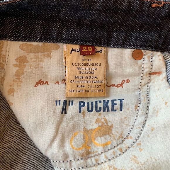 7 For All Mankind A Pocket Flare Distressed Jeans size 28‎ - Picture 9 of 9